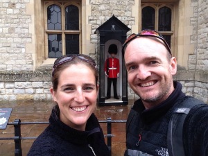 Selfie with one of the Beefeaters at the Tower of London